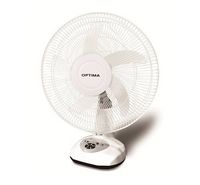 Image of Optima 16-Inch Rechargeable Desk Fan With LED Light White